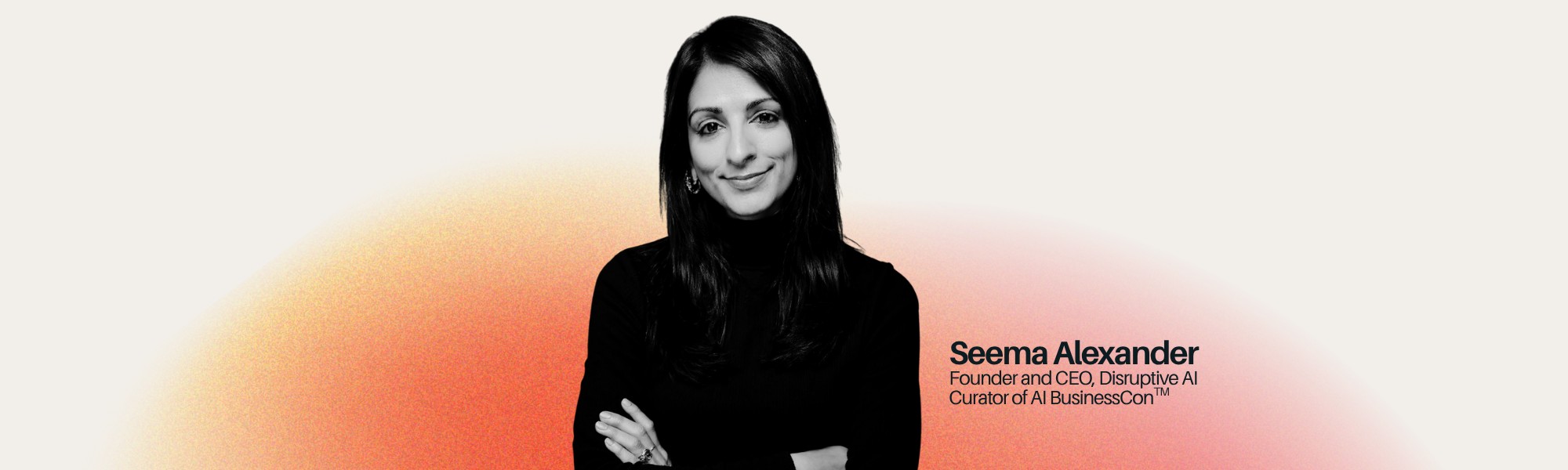 Seema Alexander, founder and CEO of Disruptive AI, featured on the Lovable Builder Summit keynote speaker graphic.